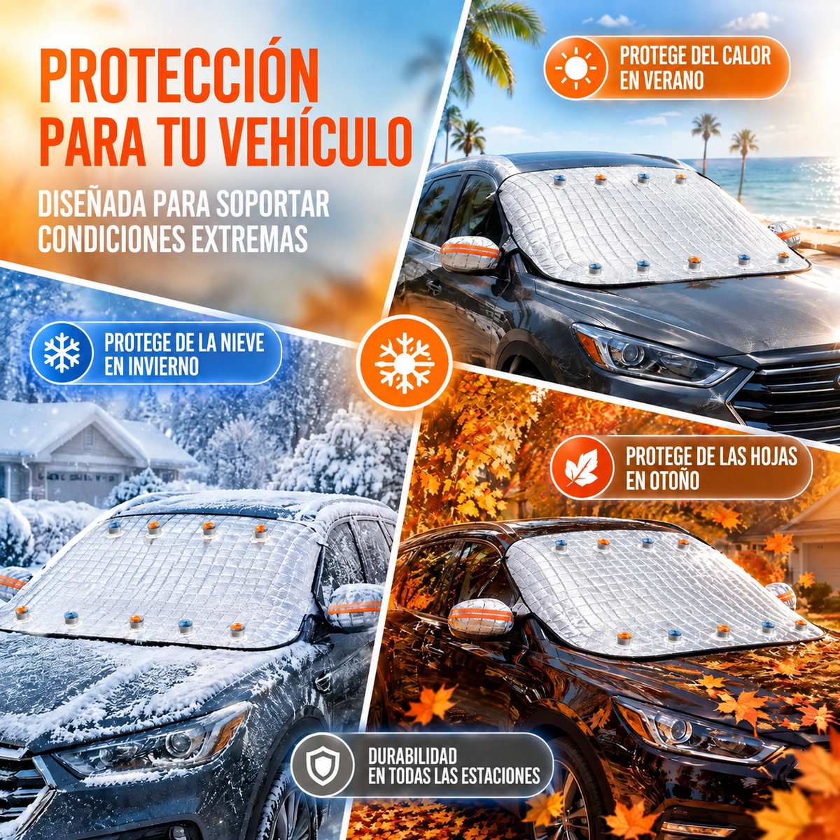 Aethel Escudo™ - El cubre parabrisas contra hielo y nieve
